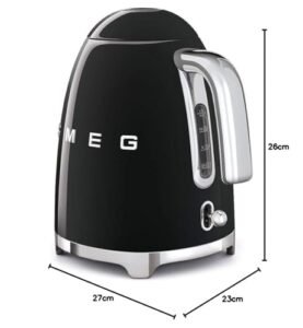 Smeg KLF03BLUK Retro Style Kettle - Black - Image 5
