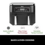 Ninja Foodi Dual Zone Digital Air Fryer, 2 Drawers, 7.6L, 6-in-1, Uses No Oil, Air Fry, Max Crisp, Roast - Image 2