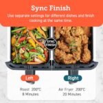 COSORI Dual Air Fryer, 8.5L Family Size, 8-In-1, Air Fry, Roast, Bake, Reheat, Dehydrate, Grill - Image 5