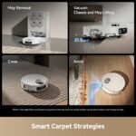 Robot Vacuum and Mop with Multi-Mop System, Up to 30,000Pa Suction, Obstacle Avoidance, Auto Empty & Mop Washing - Image 4