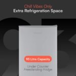 Cookology UCIF93BK Freestanding under counter Fridge in Silver - 93 Litre Capacity - Image 5