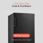 Cookology CTFZ160BK Tall Freestanding Freezer - Upright Freezer with 160 Litre Capacity - Image 5