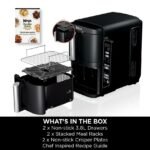 Ninja Double Stack Air Fryer, Vertical Dual Drawer Air Fryer with 4 cooking levels, 2 Drawers and 2 Racks - Image 2