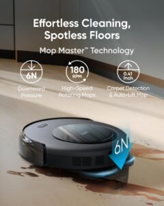 eufy Omni C20, Robot Vacuum Cleaner with Mop, All-in-One Station,7,000 Pa Powerful Suction, Ultra-Slim - Image 5