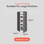 Cookology CTFR240IX Tall Freestanding Larder Fridge 240 Litre, 143cm High and 55cm - Image 5