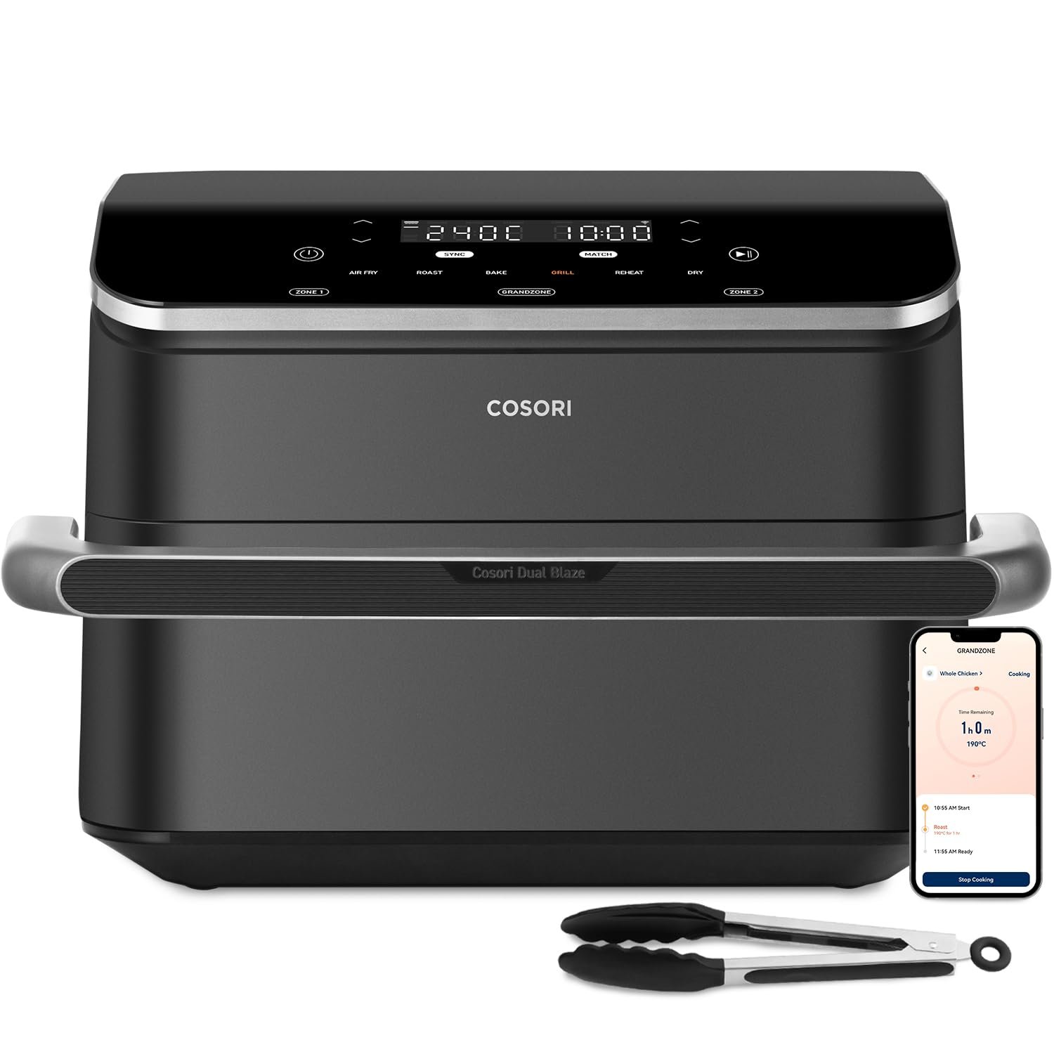 61UWt9Ic3mL.jpg COSORI Dual Air Fryer TwinFry, 10L Flexible Capacity, Single & Double Zone Convertible, 4 Fast Heaters - Image 1