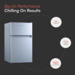 Cookology UCFF87SL 47cm Freestanding under counter Small Fridge Freezer in Silver - Image 4