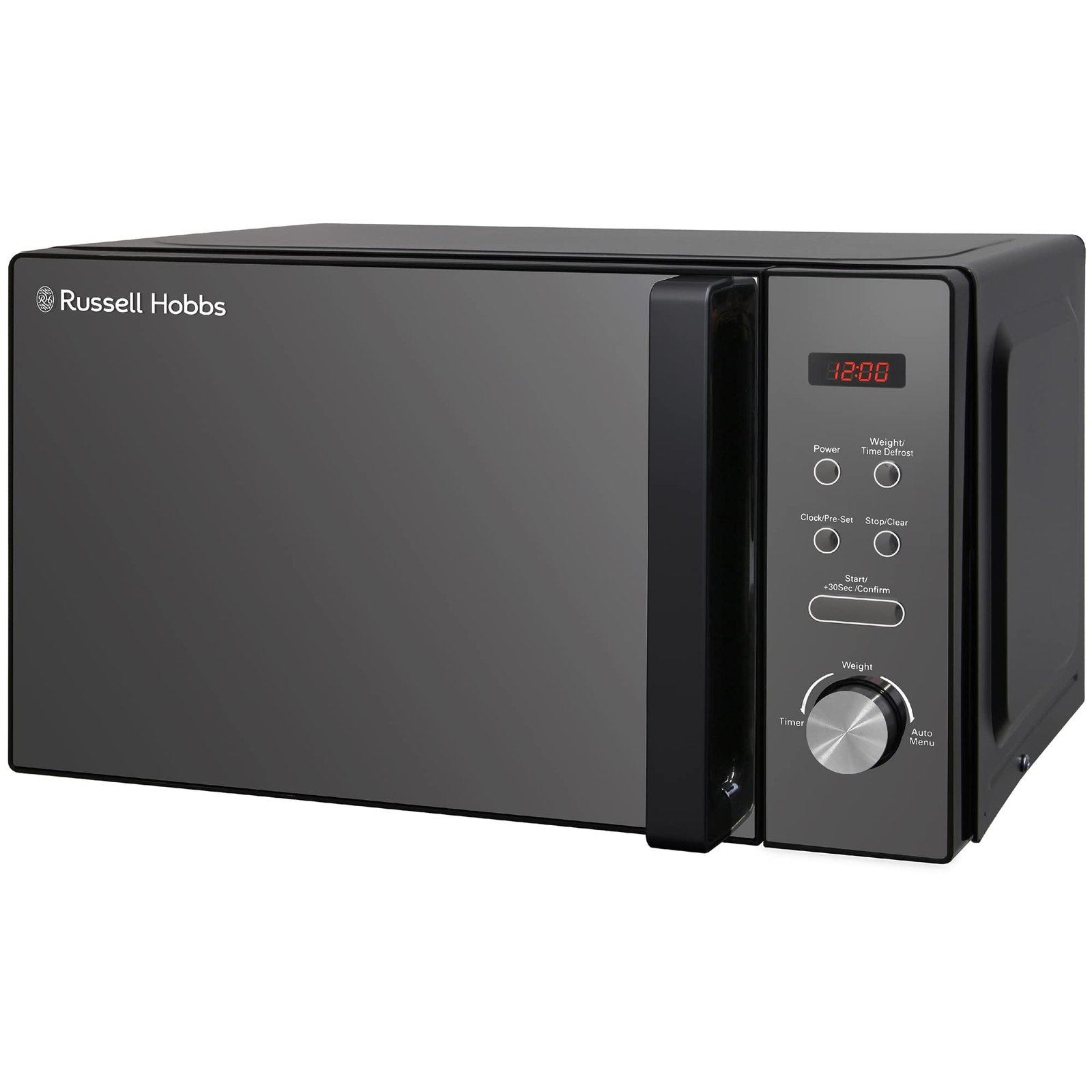 61evuOL17wL-1.jpg Russell Hobbs RHM2076B 20 Litre 800 W Black Digital Solo Microwave with 5 Power Levels - Image 1