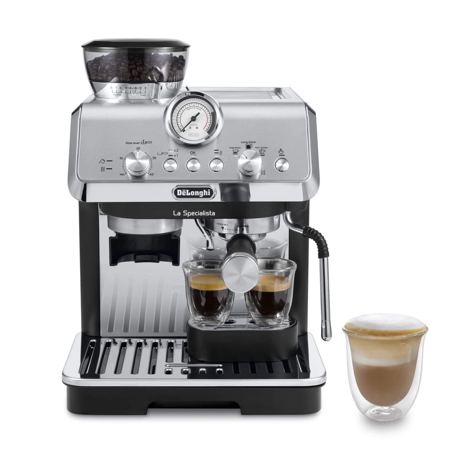 61pq5lZ6JVL-1.jpg De'Longhi La Specialista Metal Barista Pump Espresso Machine, Bean to Cup Coffee - Image 1