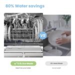 COMFEE' Table Top Dishwasher with 6 Place Settings, Mini Countertop Dishwasher for Small Families, Couples, LED display, Delay Start, 47dB Quiet Noise, White - Image 5