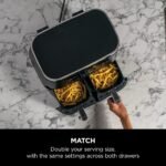 Ninja Foodi Dual Zone Digital Air Fryer, 2 Drawers, 7.6L, 6-in-1, Uses No Oil, Air Fry, Max Crisp, Roast - Image 4