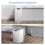COMFEE' Freestanding Dishwasher CDWEF1034BW-UK 45cm Width, Slimline Dishwasher with 10 place settings - Image 4