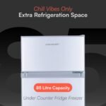 Cookology UCFF87SL 47cm Freestanding under counter Small Fridge Freezer in Silver - Image 5