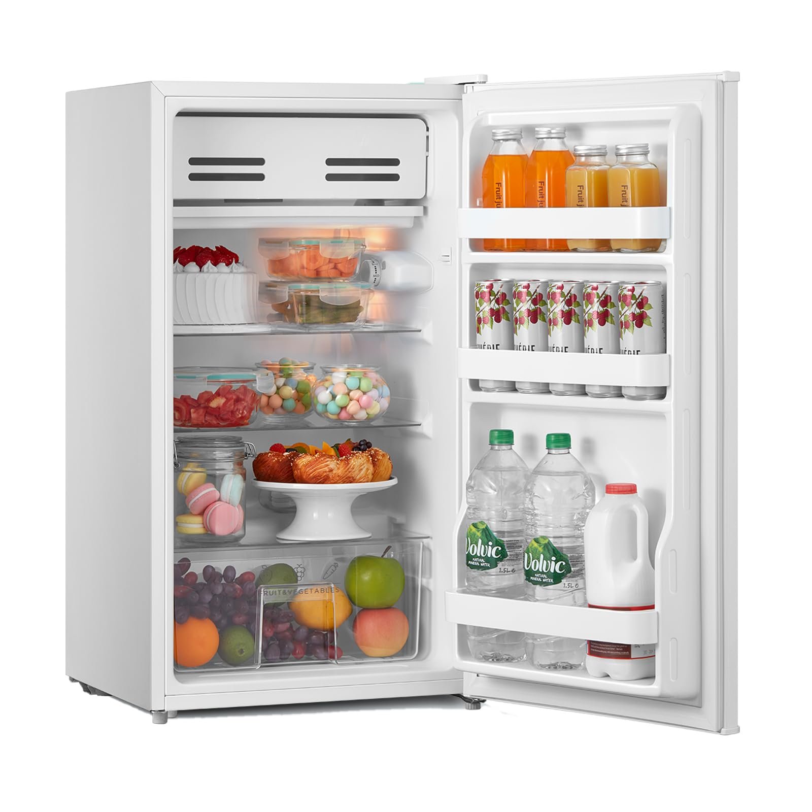 71zq34VnoNL-1.jpg COMFEE' RCD93WH2(E) Under Counter Fridge, 93L Small Fridge with Cooler Box, Interior Light - Image 1