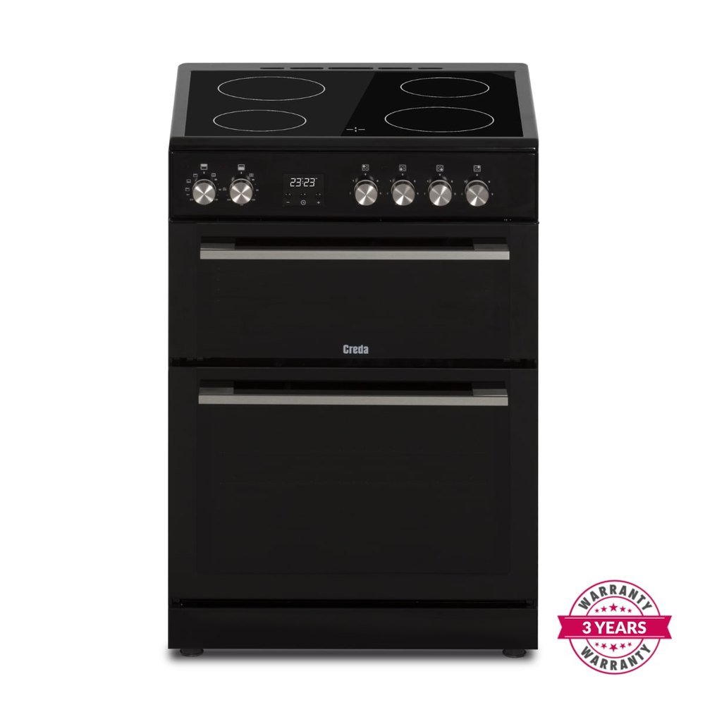 Creda C60CDOBL 60cm Freestanding Ceramic Double Oven Cooker