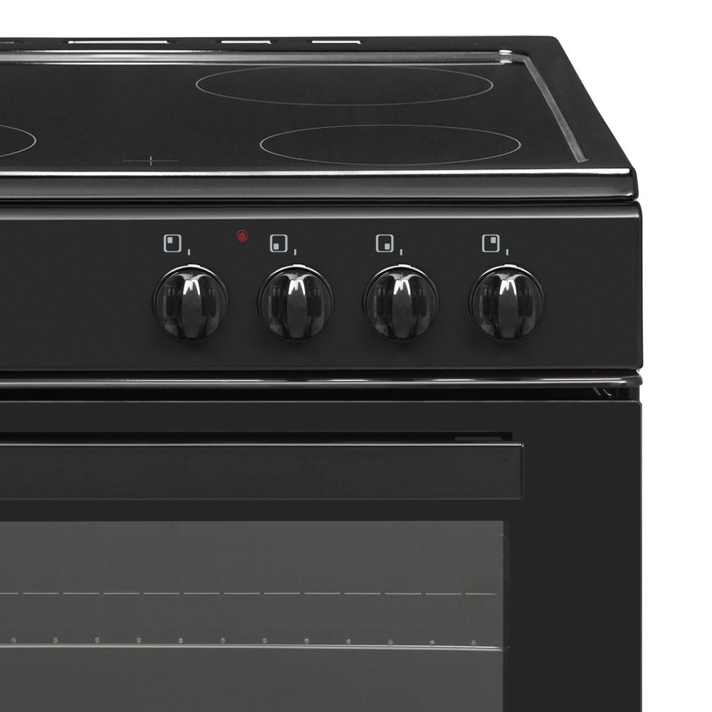Statesman Double Oven Electric Ceramic Cooker, 60cm, Black